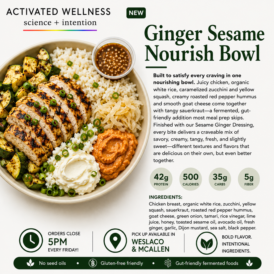 Ginger Sesame Nourish Bowl