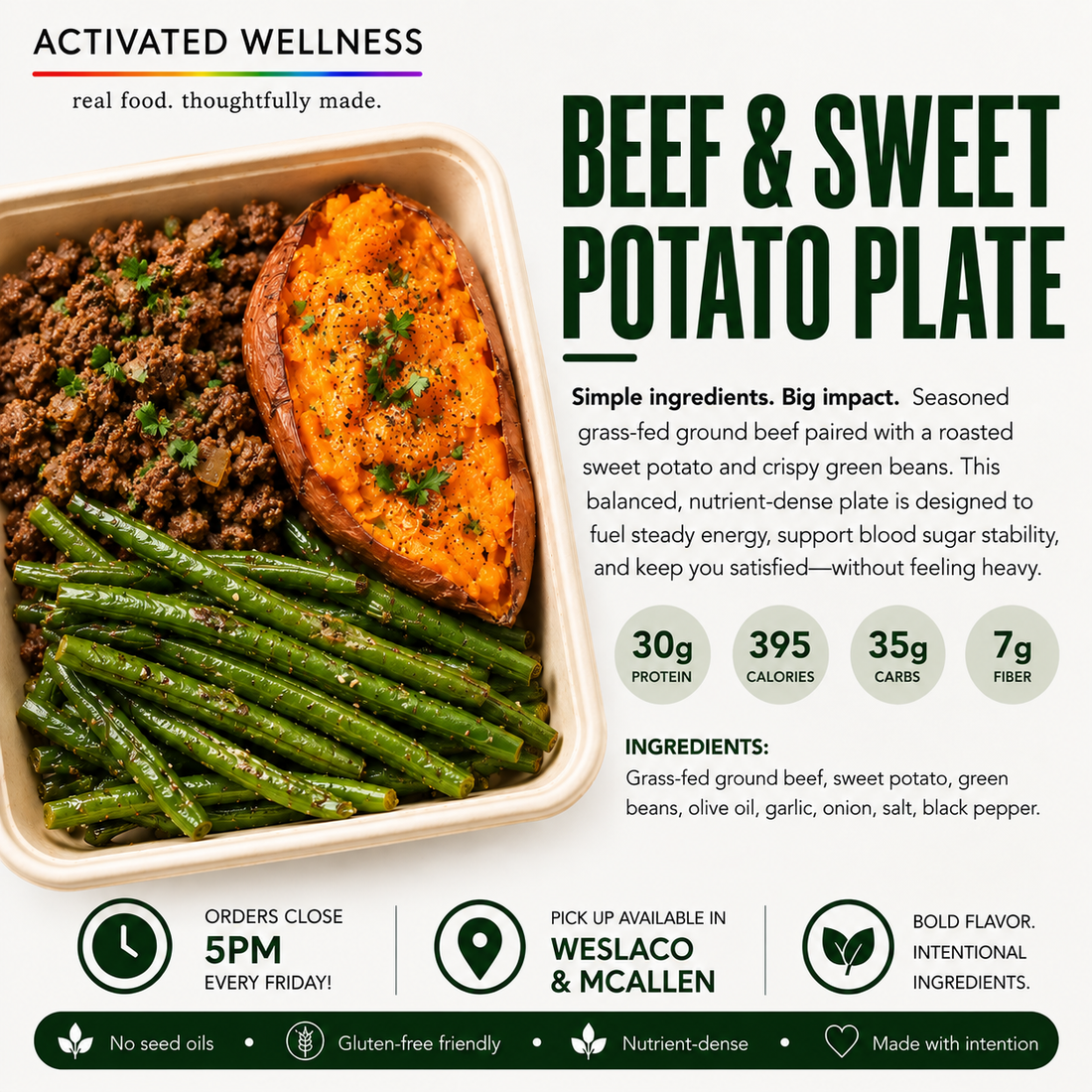 Beef & Sweet Potato Plate