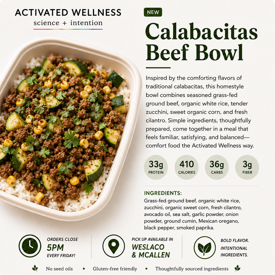 Calabacitas Beef Bowl