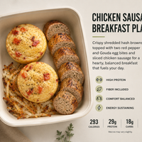 Chicken Sausage and Hash Brown Breakfast Plate