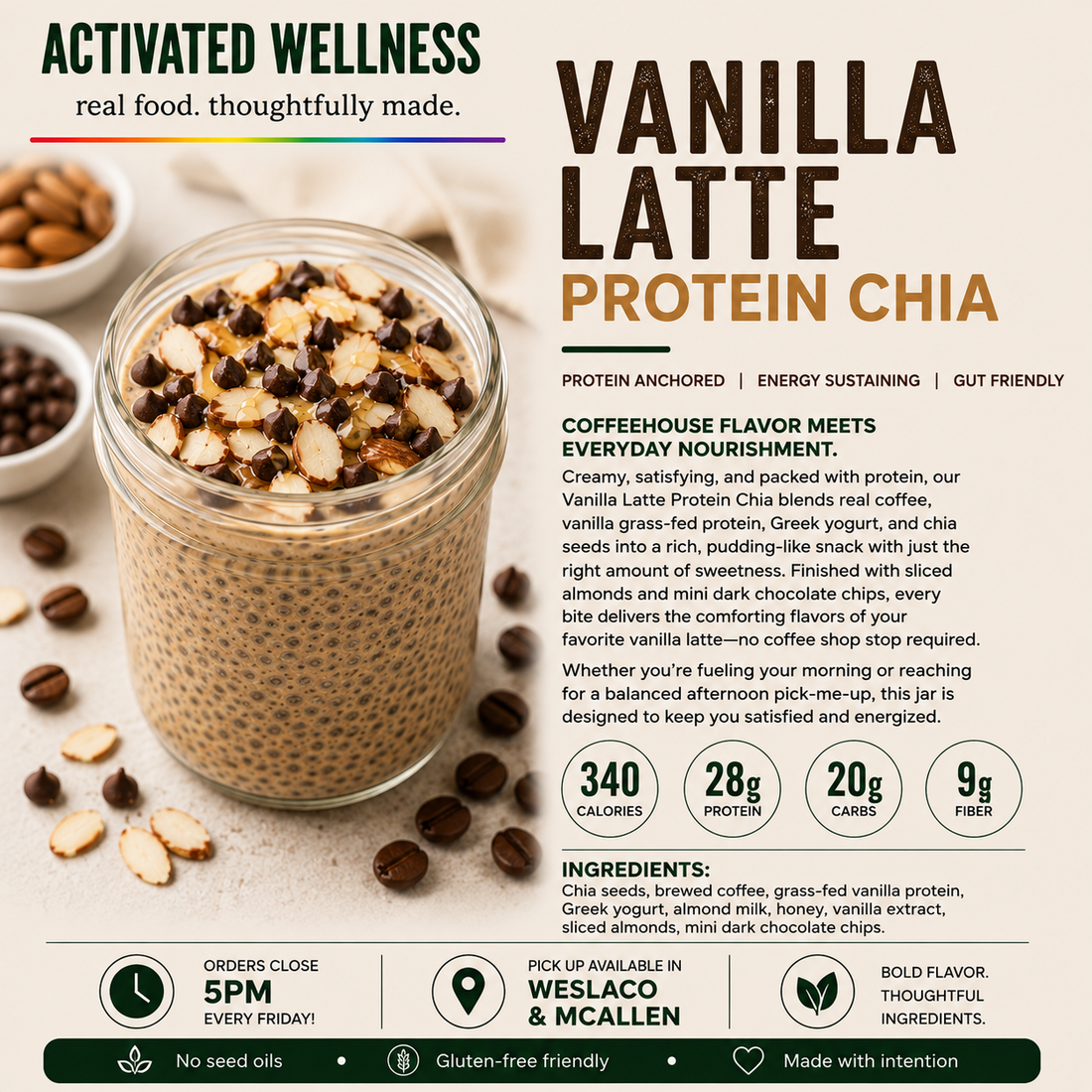 Vanilla Latte Protein Chia