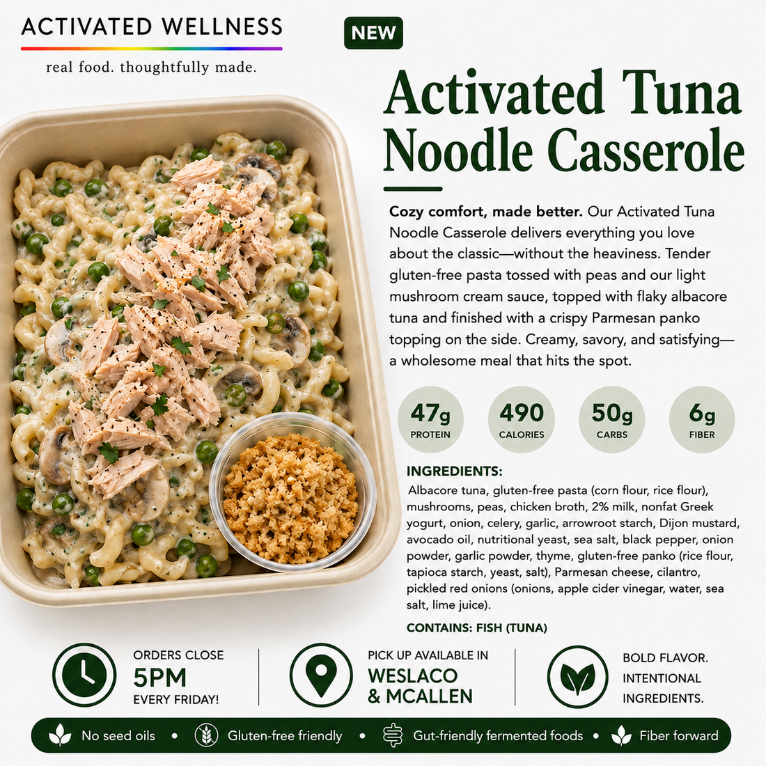 Activated Tuna Noodle Casserole